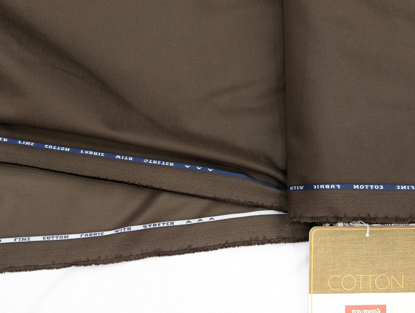 Raymond Superfine Cotton Stretch Suiting Fabric (Coffee Brown)