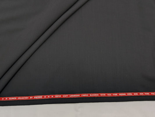 Raymond Elanza Collection Super 120’s Premium Suiting Fabric – Jet Black