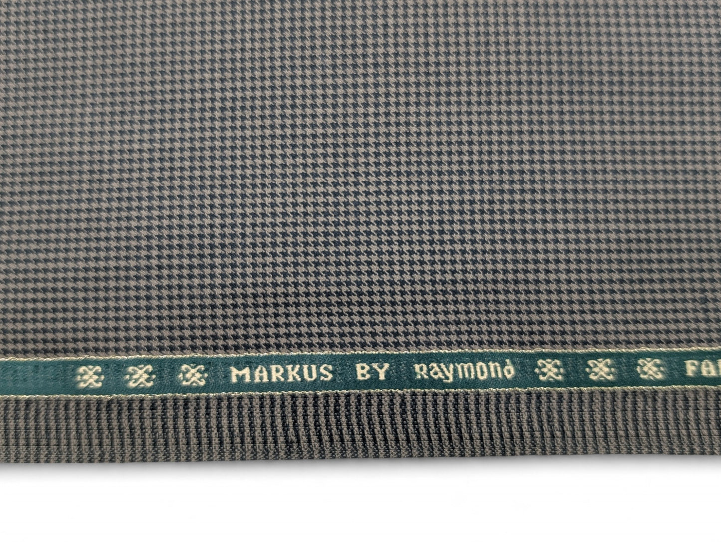 Raymond Super 70's Wool Blended Patterned Unstitched Suiting Fabric (Greyish Green)