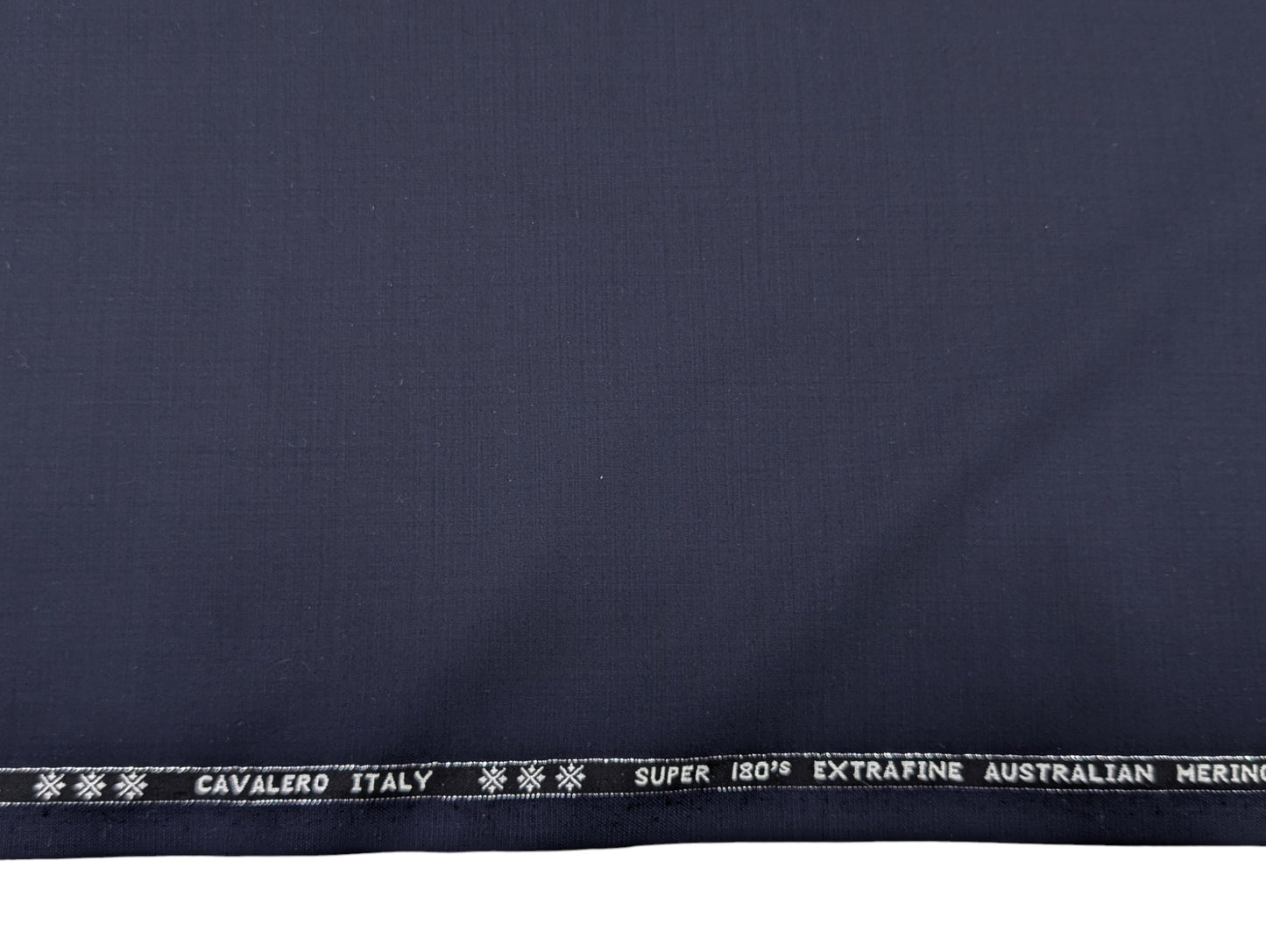 Cavalero Italy 95% Wool Super 180’s Extrafine Australian Merino Wool Unstitched Suiting Fabric (Rich Navy Blue)