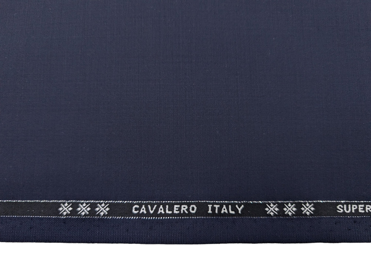 Cavalero Italy 95% Wool Super 180’s Extrafine Australian Merino Wool Unstitched Suiting Fabric (Rich Navy Blue)