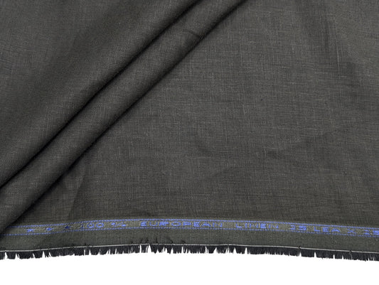 100% Pure European Linen Suiting Fabric - 25 Lea (Bottle Green)