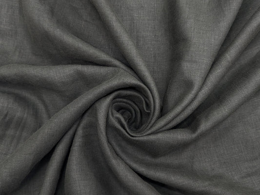 100% Pure European Linen Suiting Fabric - 25 Lea (Bottle Green)