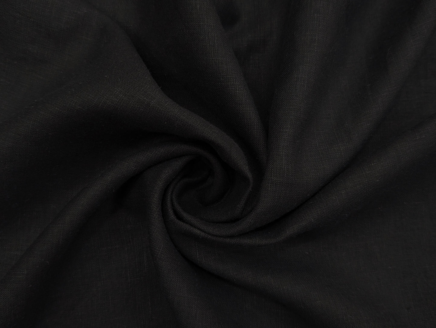 100% European Linen Suiting Fabric - 25 Lea (Black)