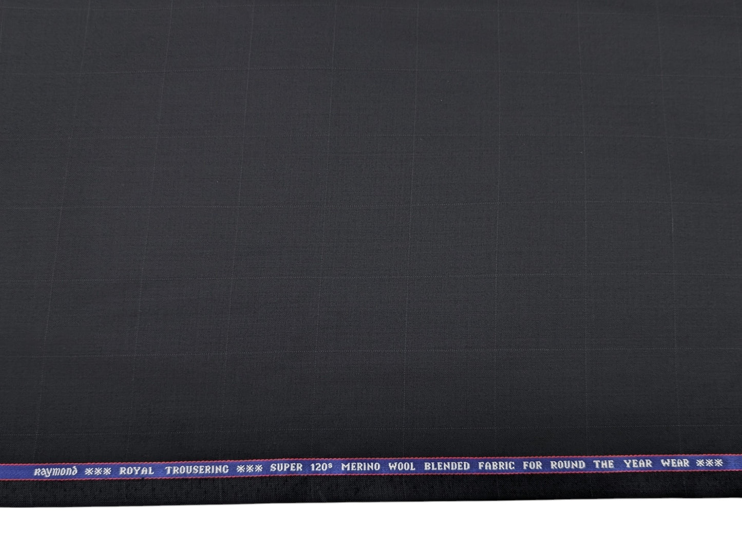 Raymond Royal Trousering Super 120's Unstitched Suiting Fabric - (Checkered Black)