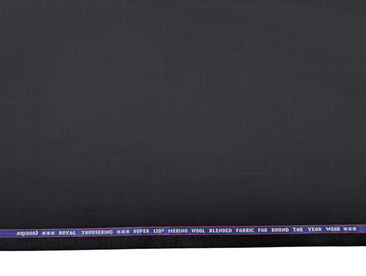 Raymond Royal Trousering Super 120's Unstitched Suiting Fabric - (Checkered Black)
