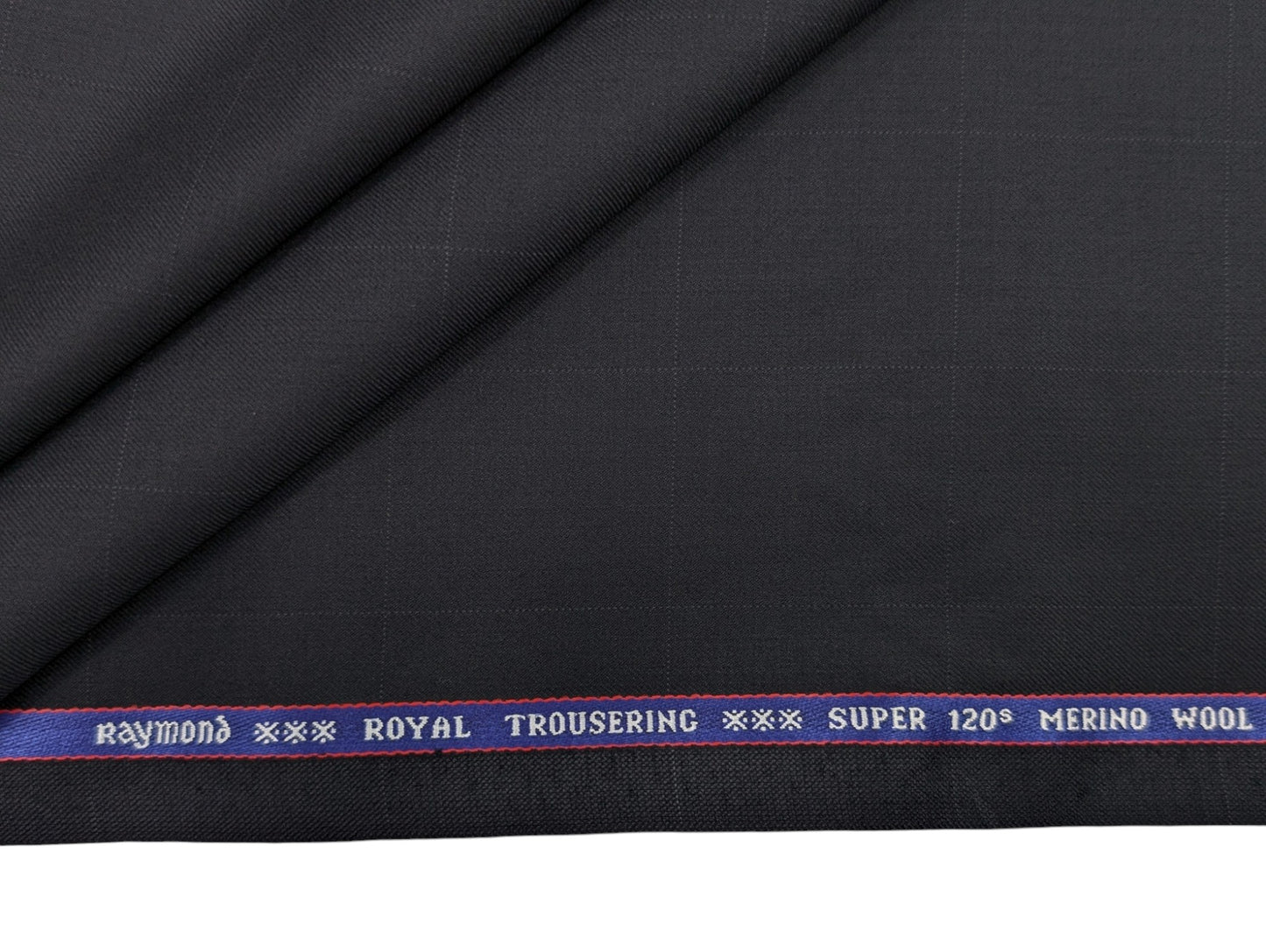 Raymond Royal Trousering Super 120's Unstitched Suiting Fabric - (Checkered Black)