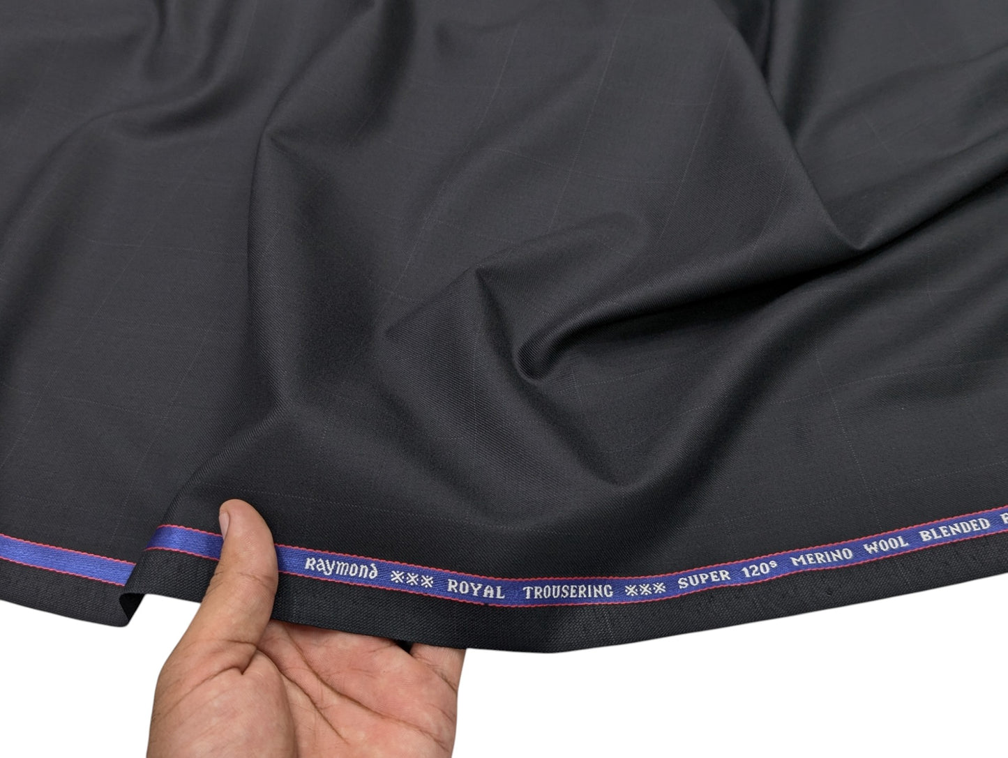 Raymond Royal Trousering Super 120's Unstitched Suiting Fabric - (Checkered Black)