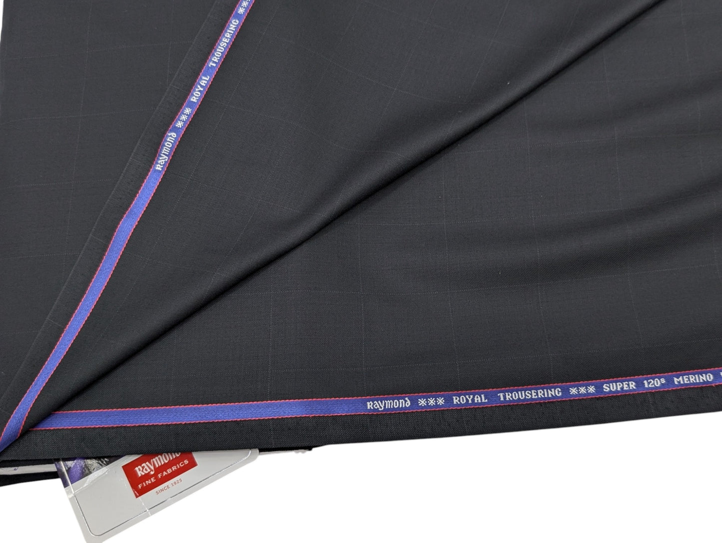 Raymond Royal Trousering Super 120's Unstitched Suiting Fabric - (Checkered Black)