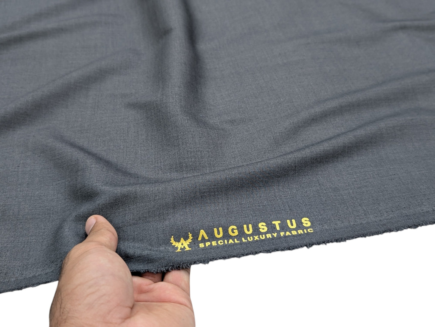 Augustus TR Blend Premium Unstitched Suiting Fabric (Steel Gray)