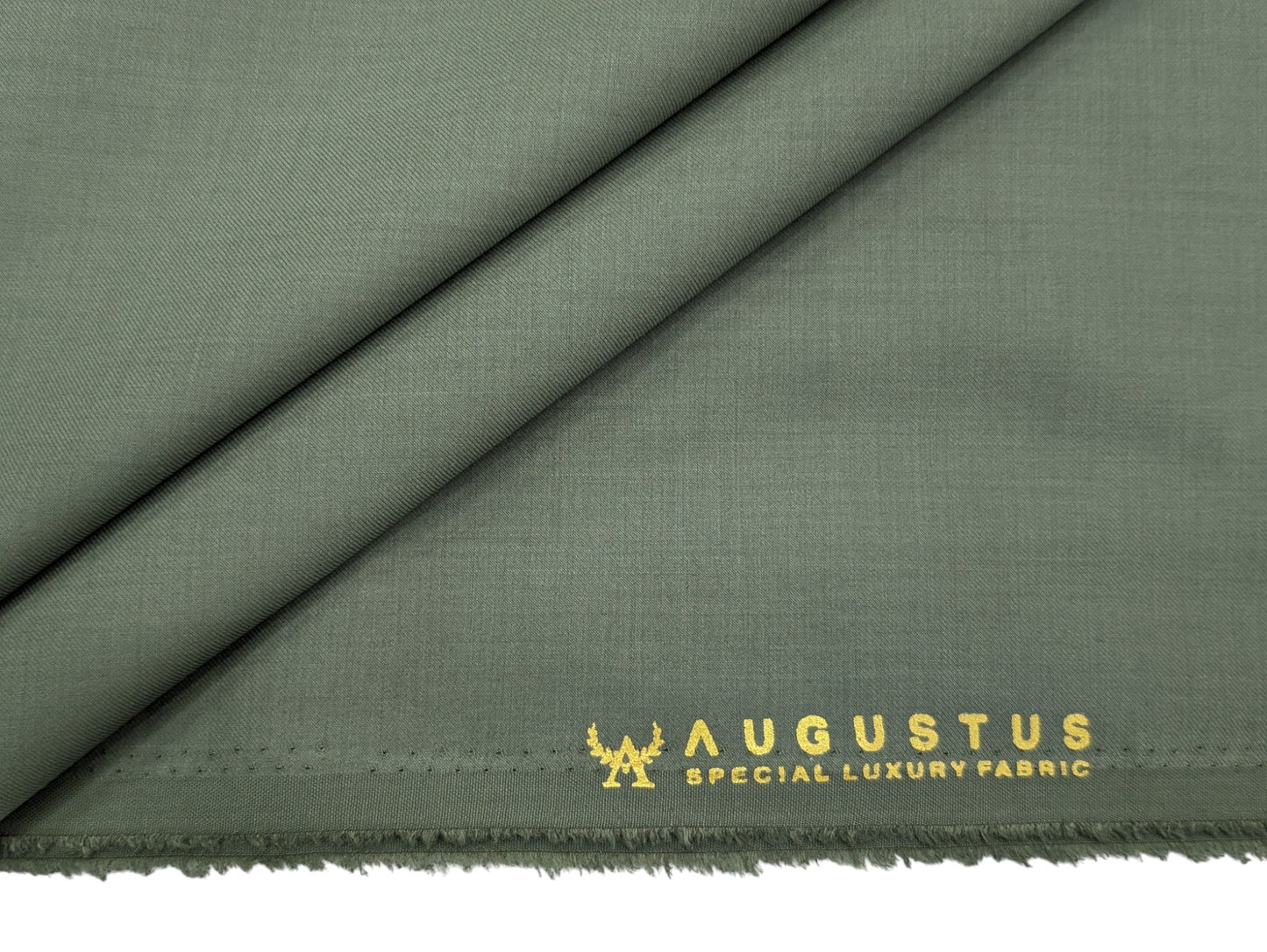 Augustus TR Blend Premium Unstitched Suiting Fabric (Subtle Olive Green)