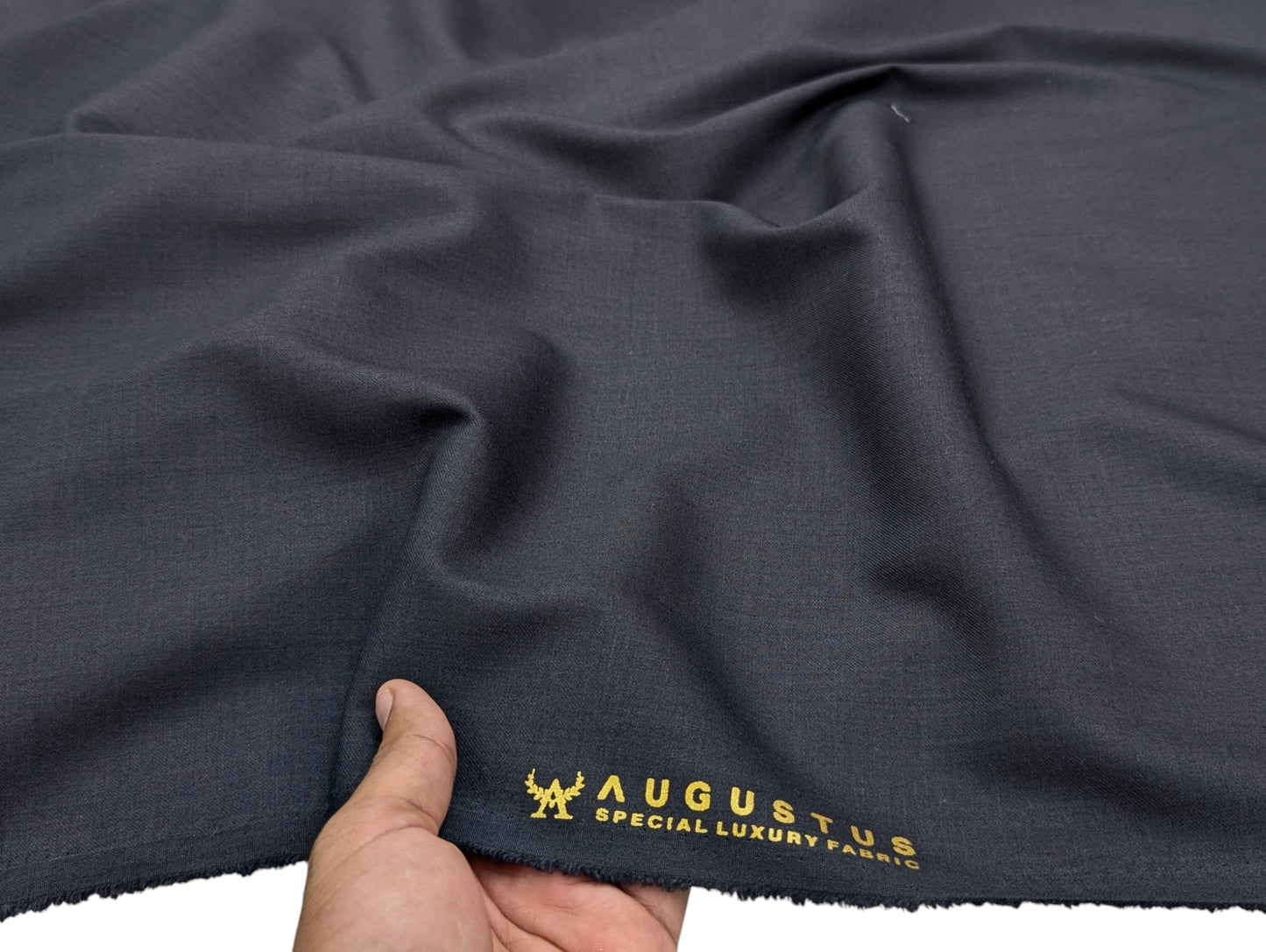Augustus TR Blend Premium Unstitched Suiting Fabric (Charcoal Gray)