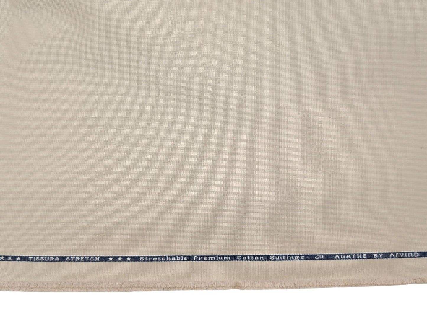 Arvind 100% Cotton Textured Suiting Fabric (Soft Beige)