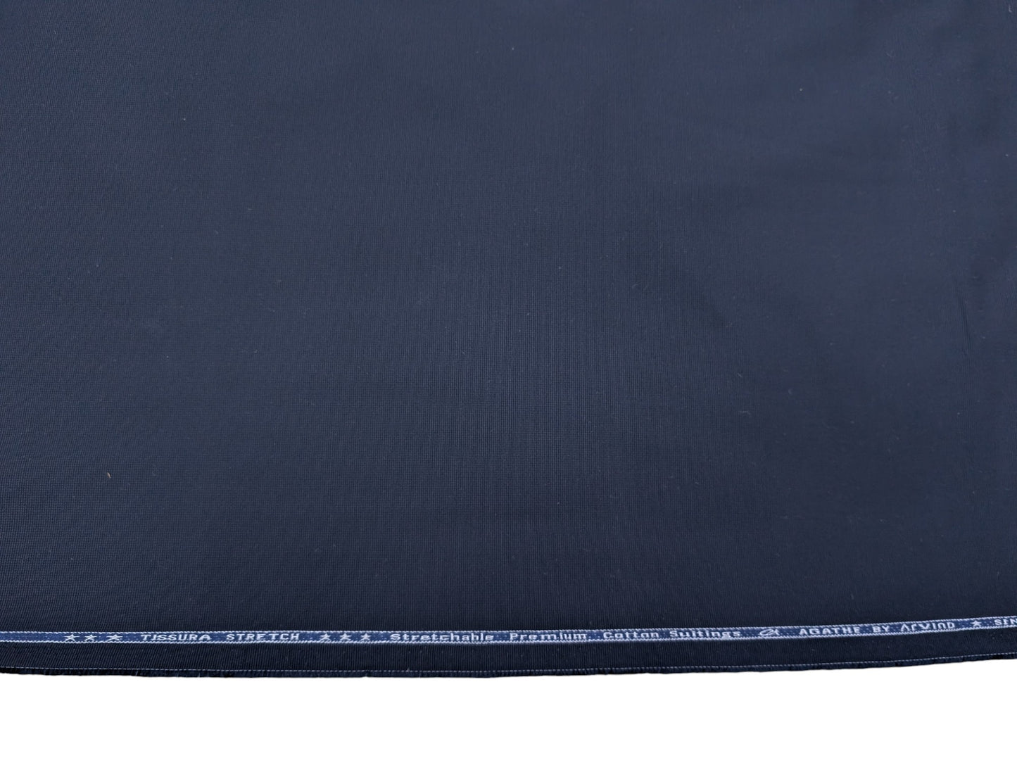 Arvind 100% Cotton Textured Suiting Fabric (Navy Blue)