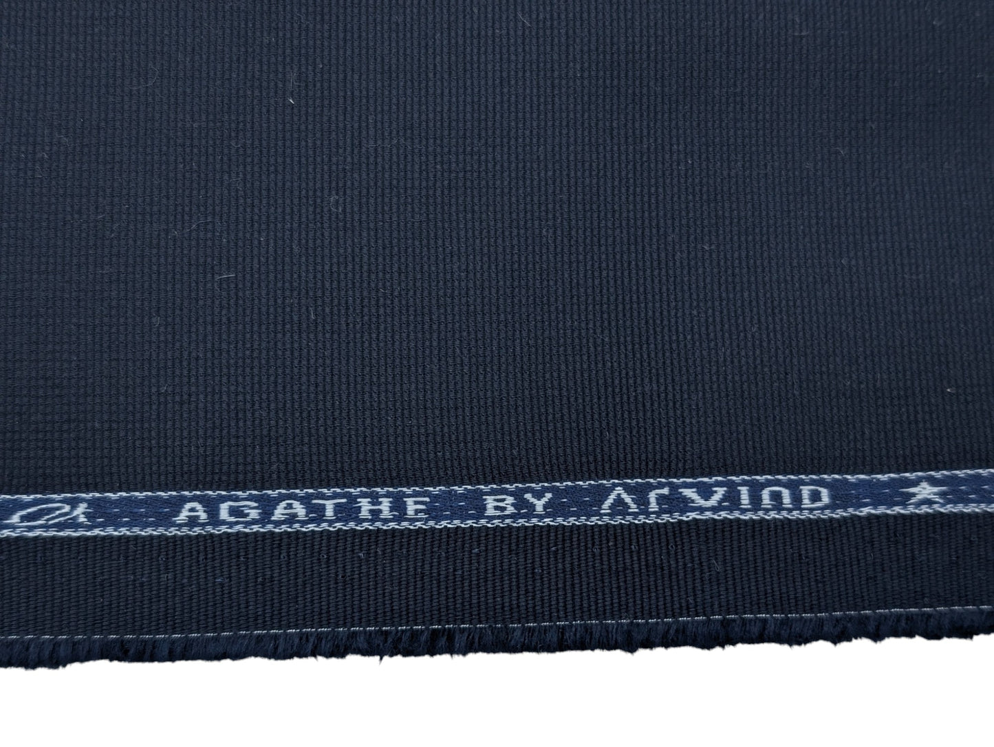 Arvind 100% Cotton Textured Suiting Fabric (Navy Blue)