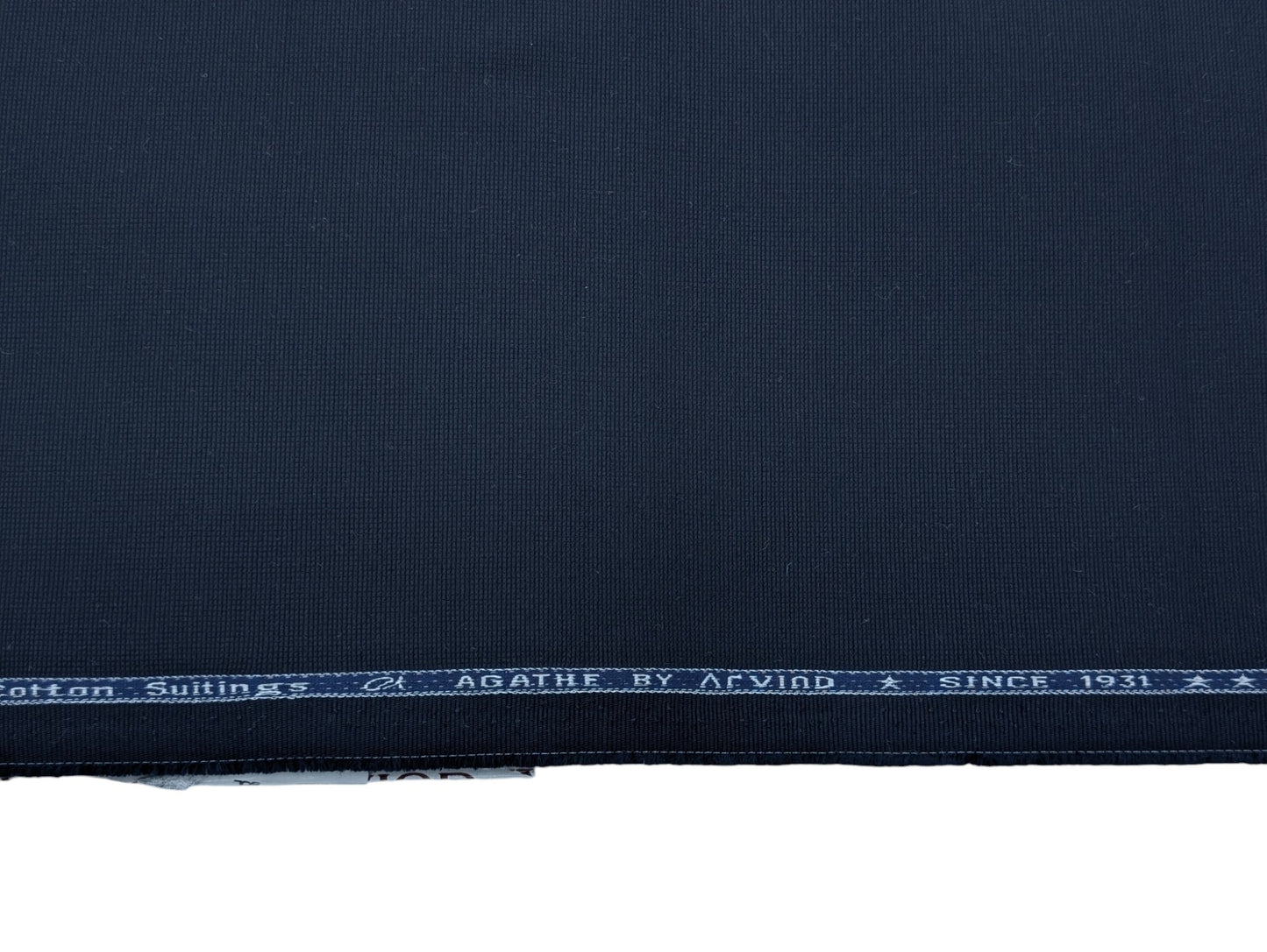 Arvind 100% Cotton Textured Suiting Fabric (Navy Blue)
