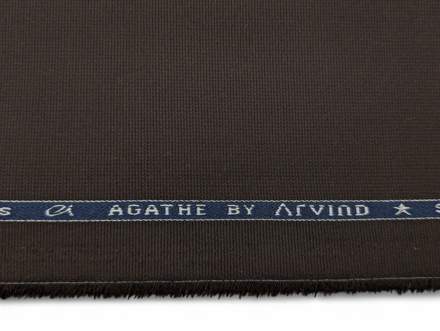 Arvind 100% Cotton Textured Suiting Fabric (Dark Brown)