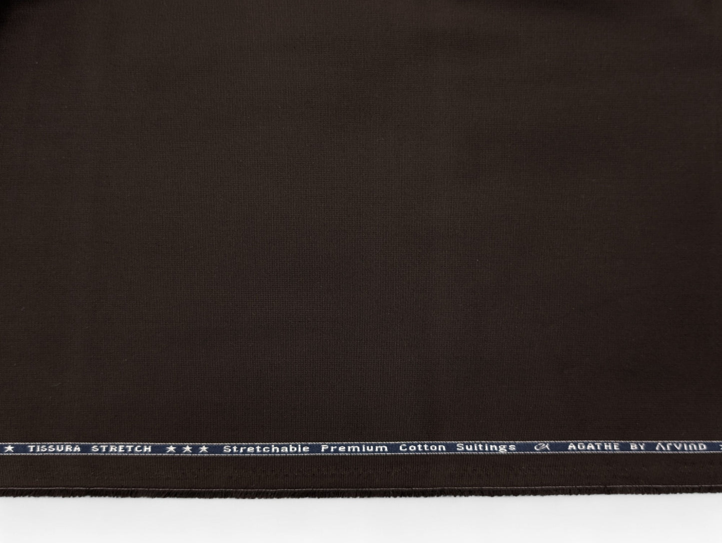 Arvind 100% Cotton Textured Suiting Fabric (Dark Brown)
