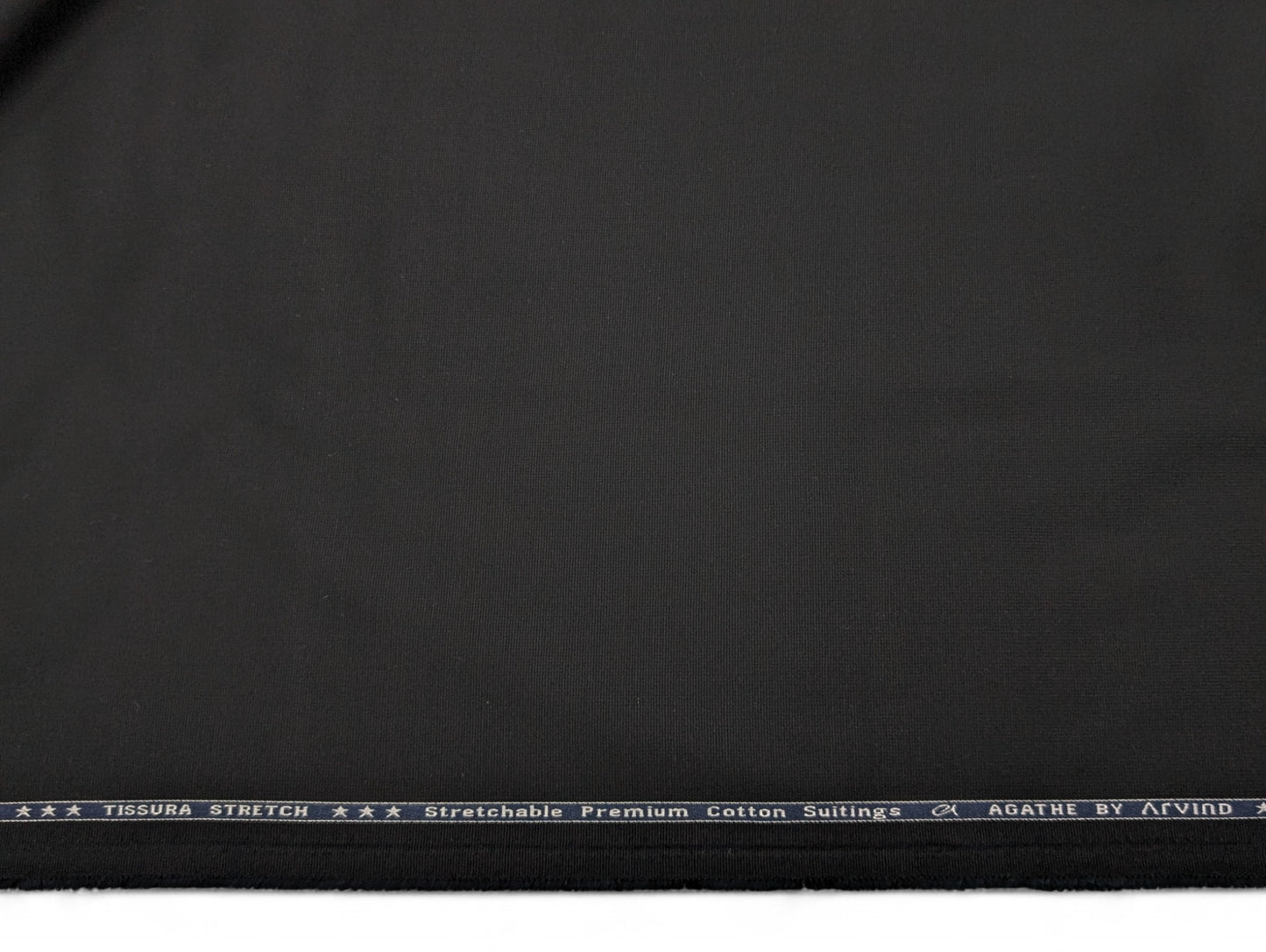 Arvind 100% Cotton Textured Suiting Fabric (Black)