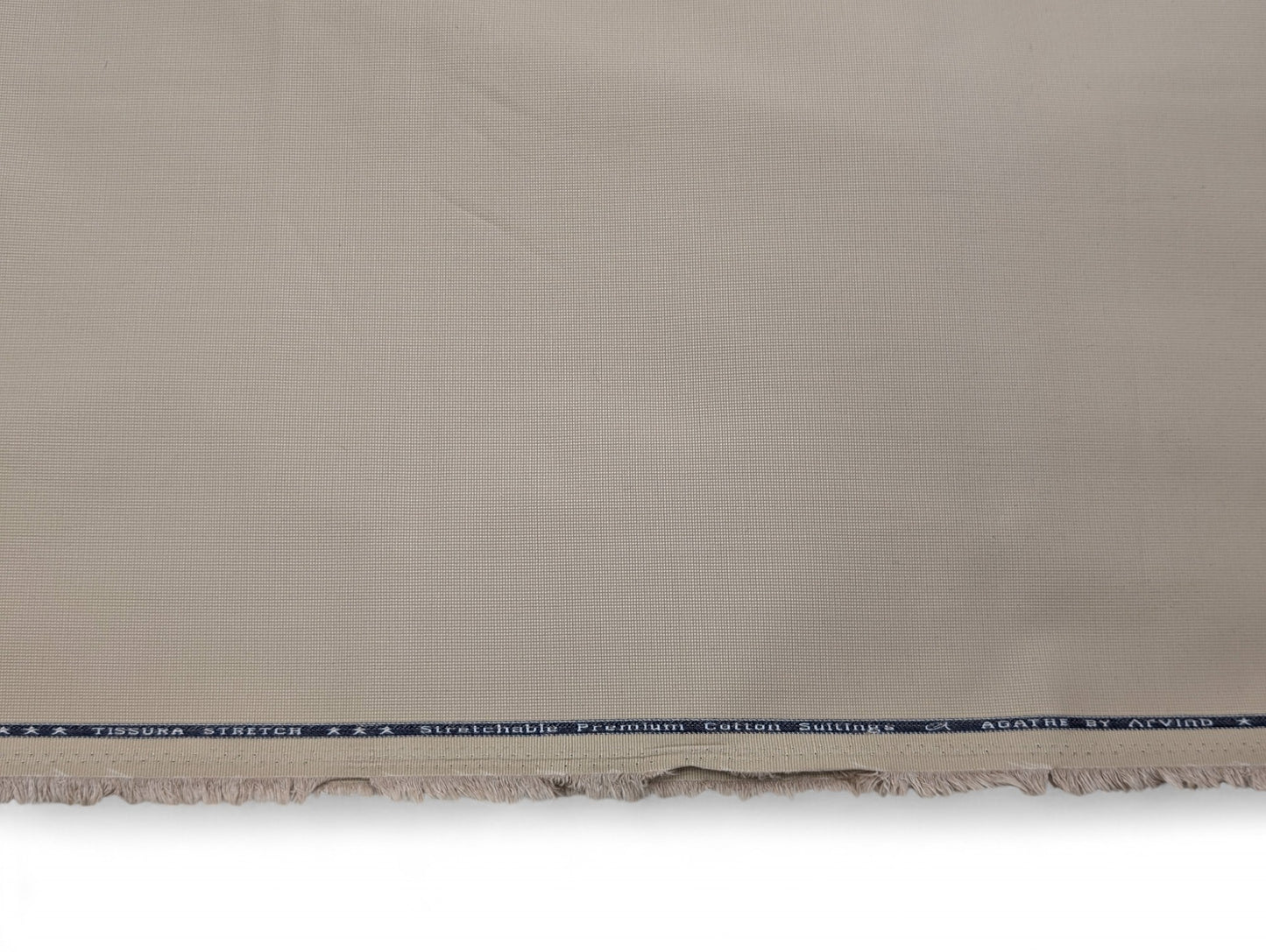 Arvind 100% Cotton Textured Suiting Fabric (Beige)
