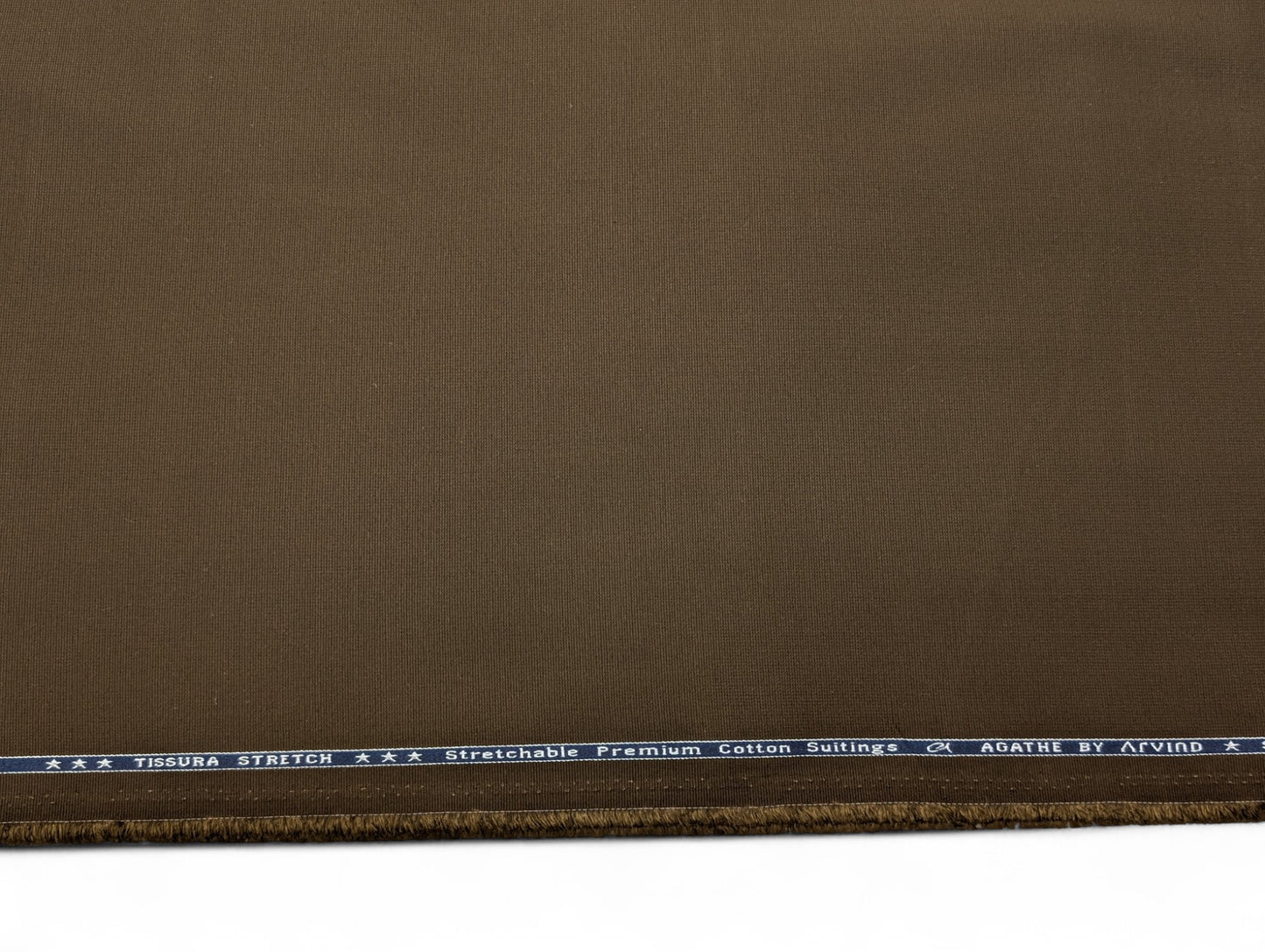Arvind 100% Cotton Textured Suiting Fabric (Brown)