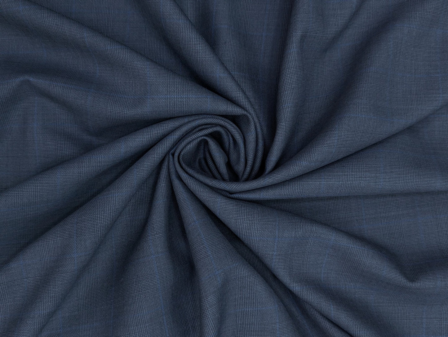 Raymond Royal Classico Super 120’s Merino Wool Blend Suiting Fabric – (Midnight Grey, Checks)