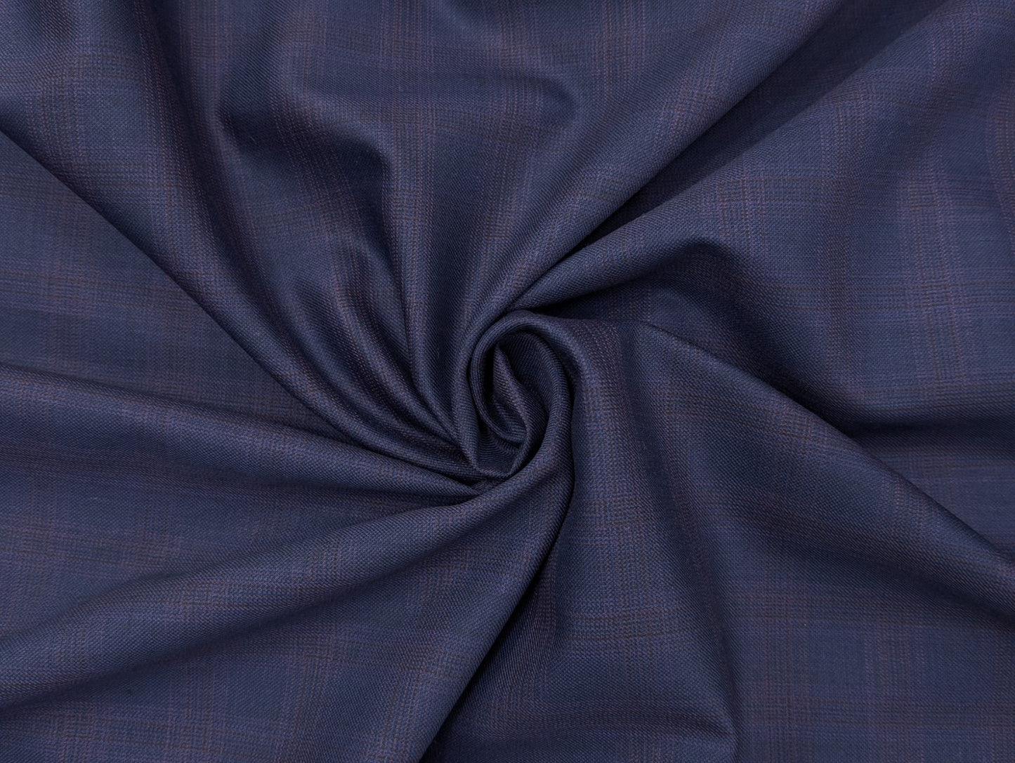 Raymond Abedin Super 120’s Fine Wool Rich Suiting Fabric (Navy with Red Checks)