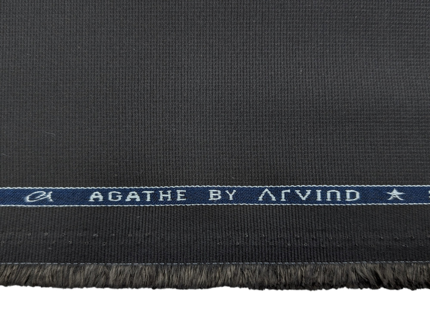Arvind 100% Cotton Textured Suiting Fabric (Charcoal Gray)
