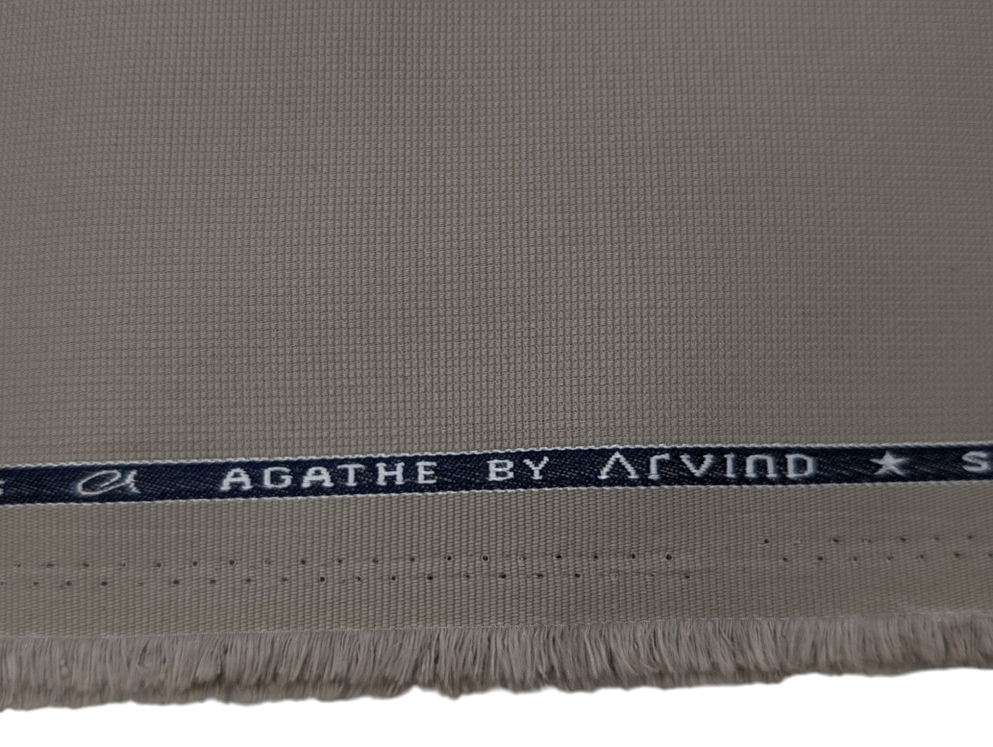 Arvind 100% Cotton Stretched Textured Suiting Fabric (Stone Beige)