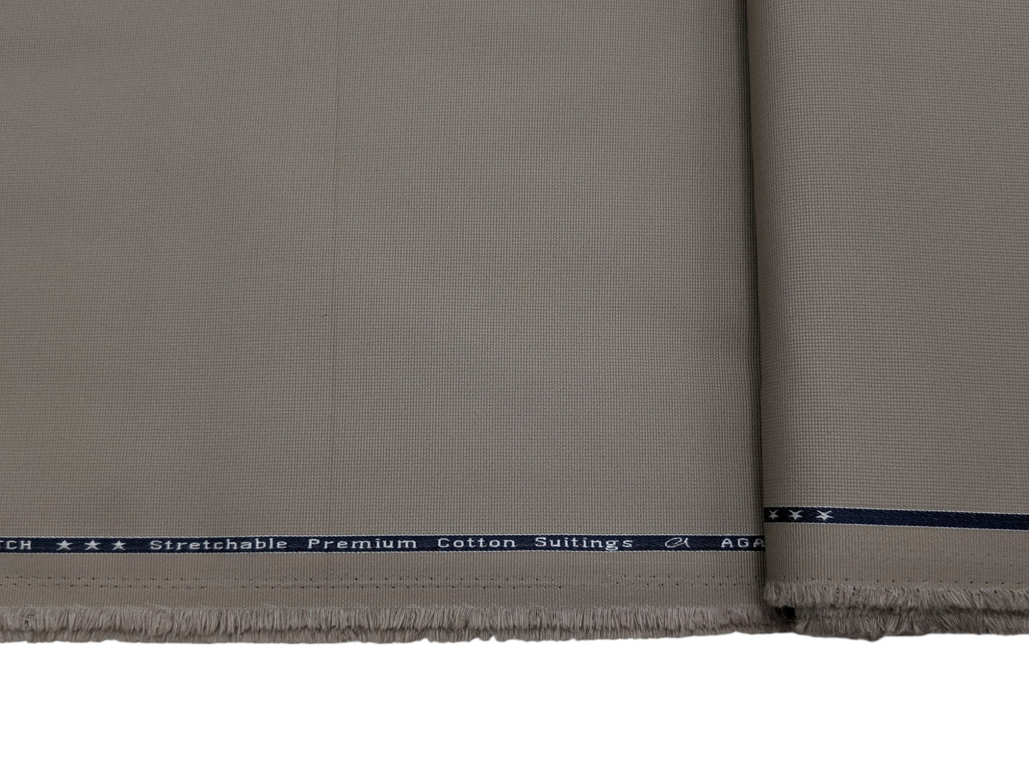 Arvind 100% Cotton Stretched Textured Suiting Fabric (Stone Beige)