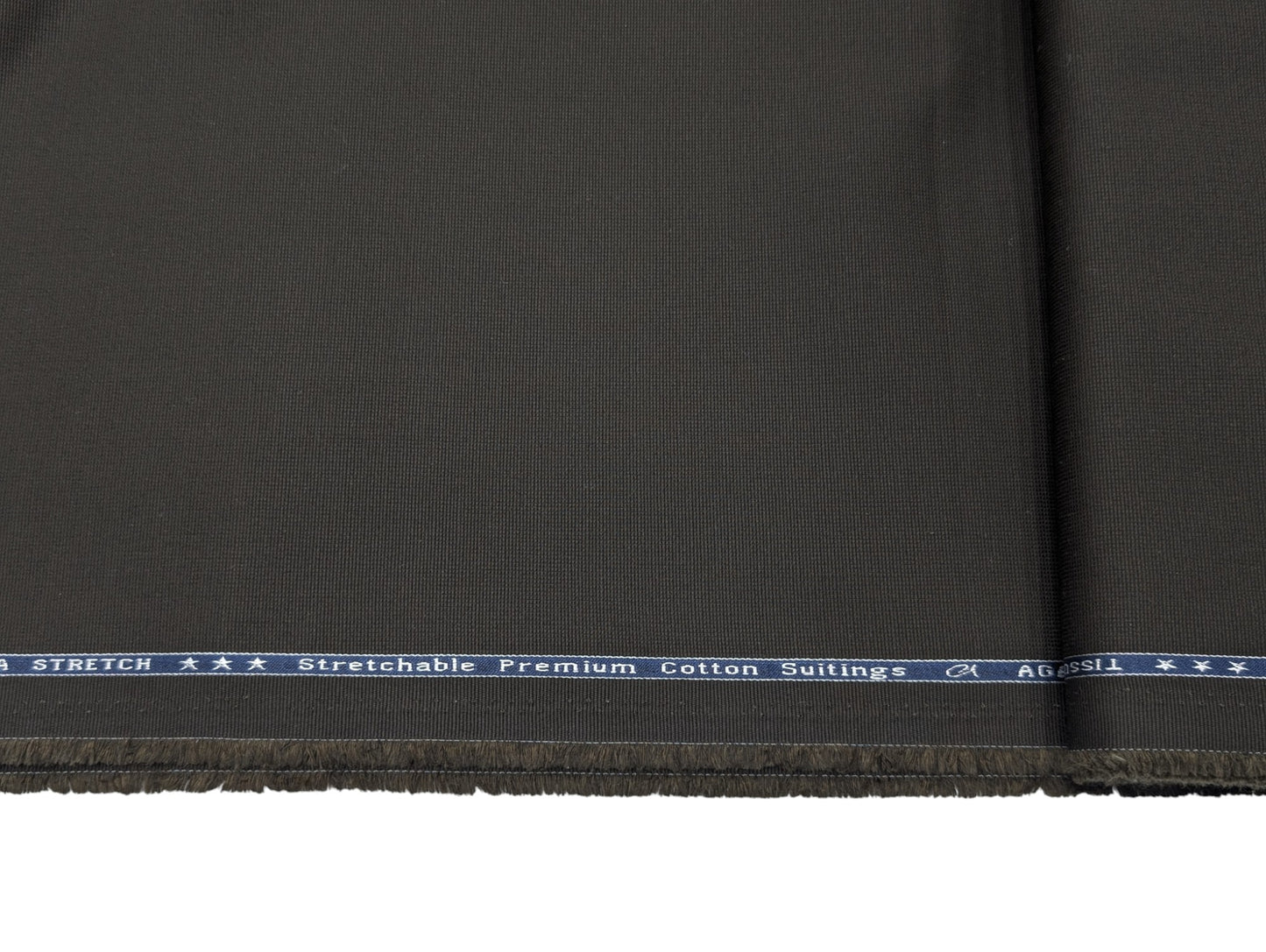 Arvind 100% Cotton Stretched Textured Suiting Fabric (Deep Olive Green)