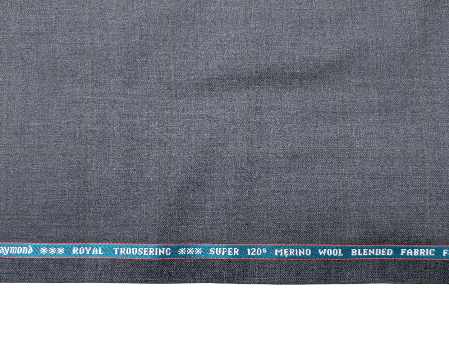 Raymond Royal Trousering Super 120's Unstitched Suiting Fabric - (Checkered Grey)