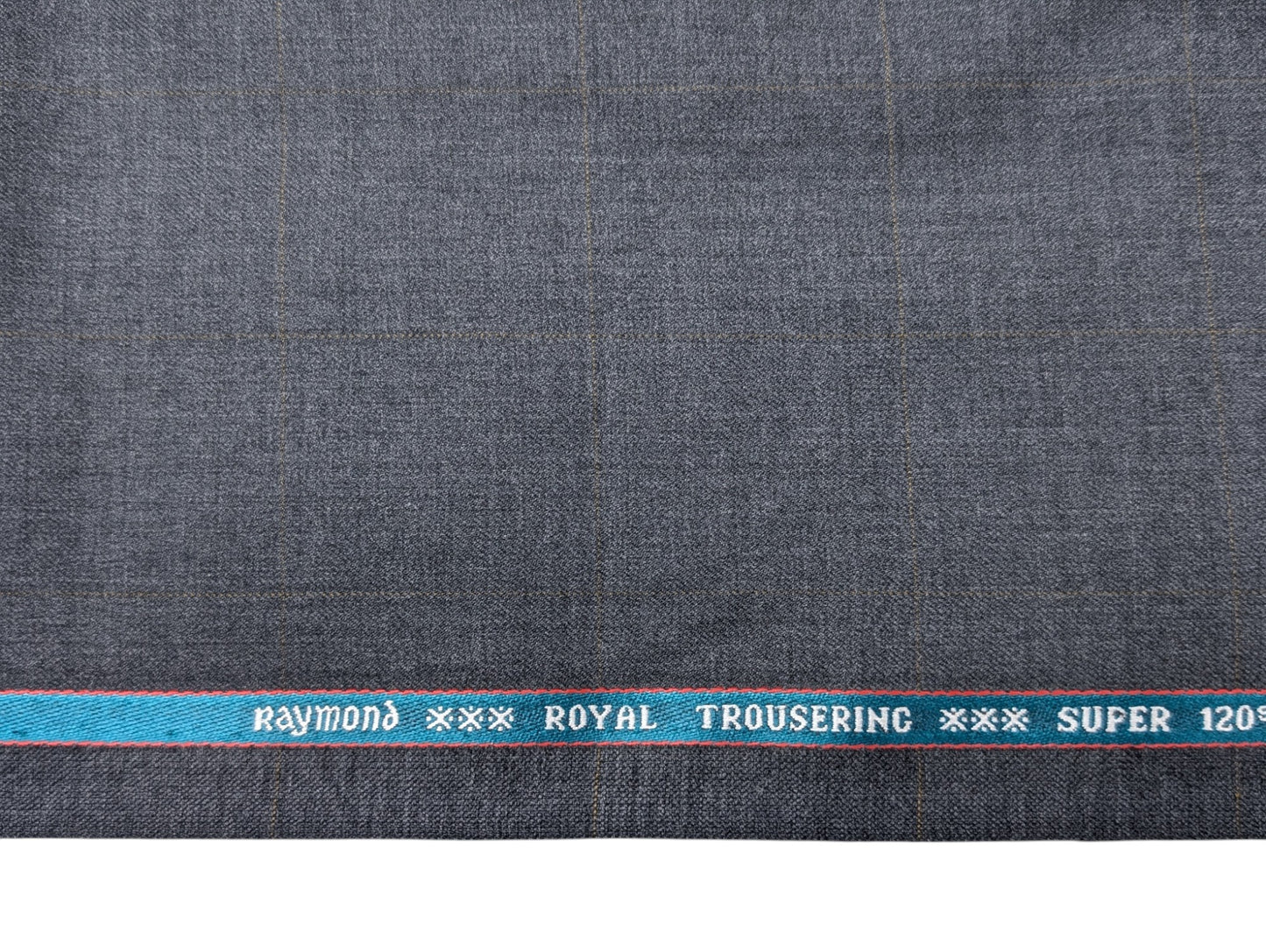 Raymond Royal Trousering Super 120's Unstitched Suiting Fabric - (Checkered Grey)