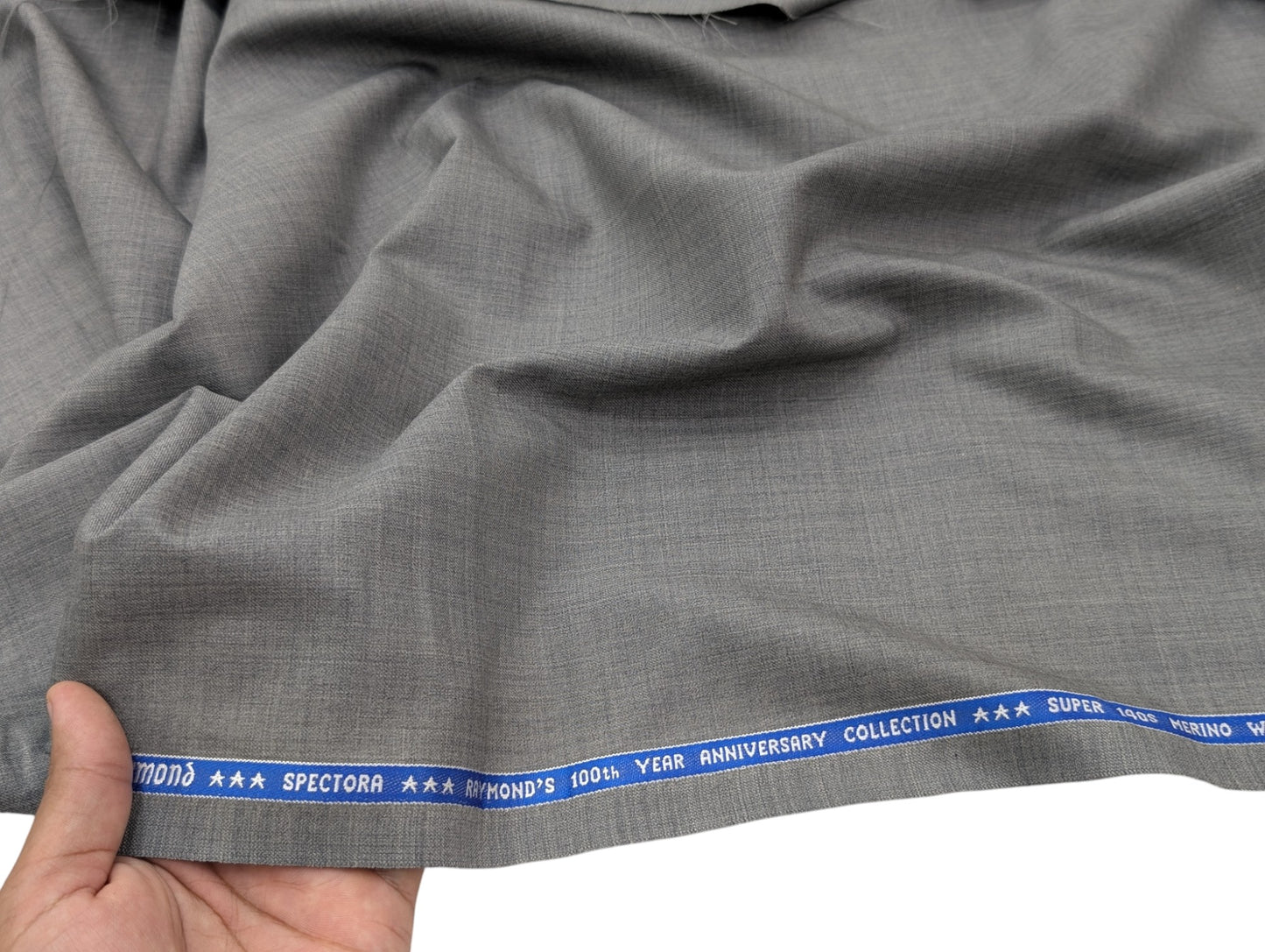 Raymond Spectora Super 140s Merino Wool Blend - 100th Year Anniversary Collection (Soft Grey)