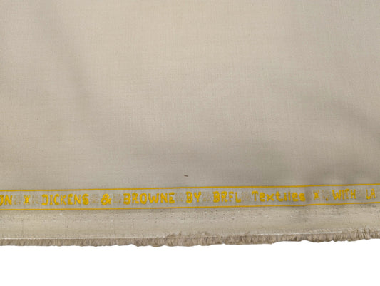Dickens And Browne 100% Cotton Unstitched Suiting Fabric (Light Beige)