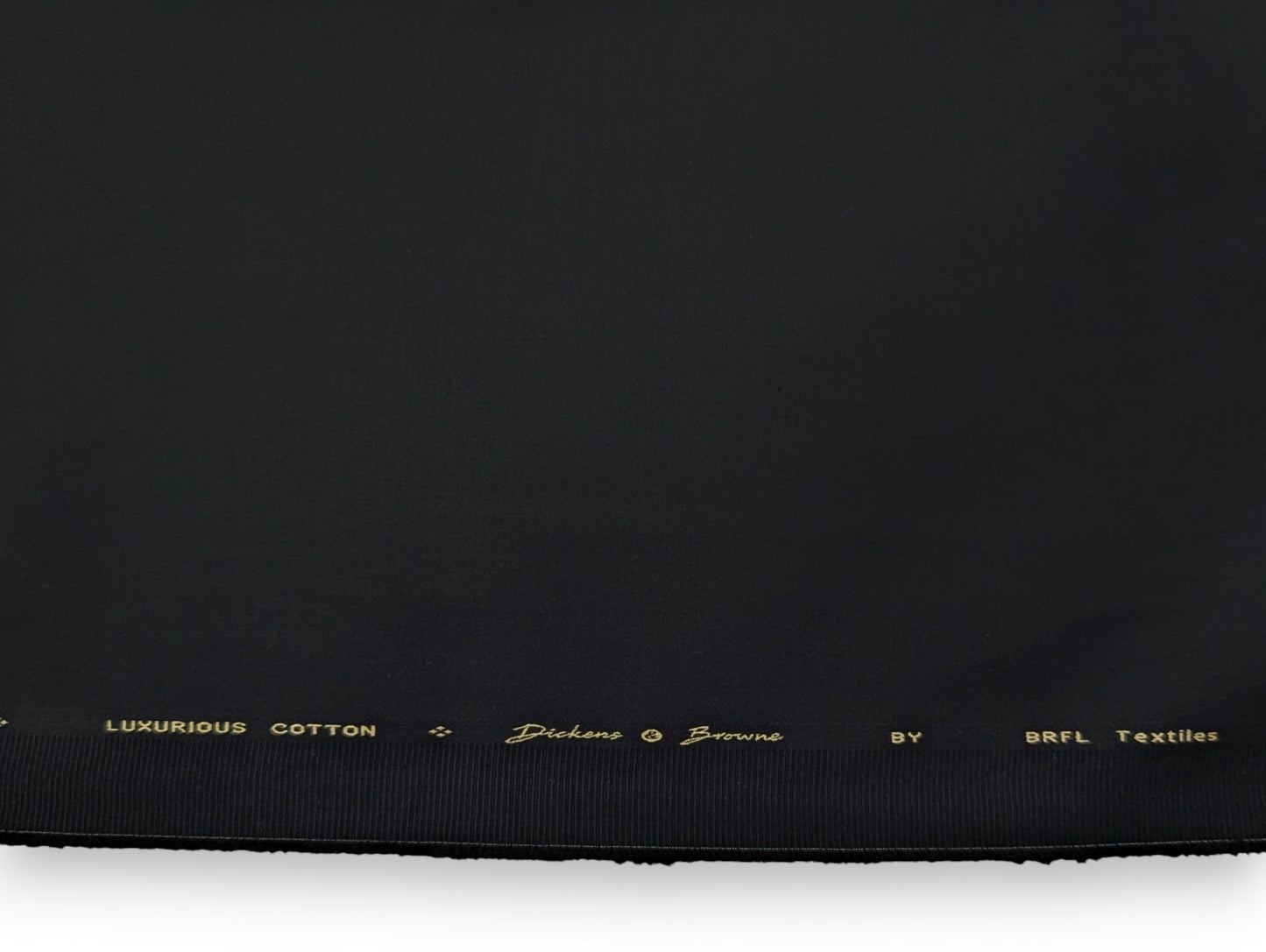 Dickens And Browne 100% Cotton Unstitched Suiting Fabric (Black)