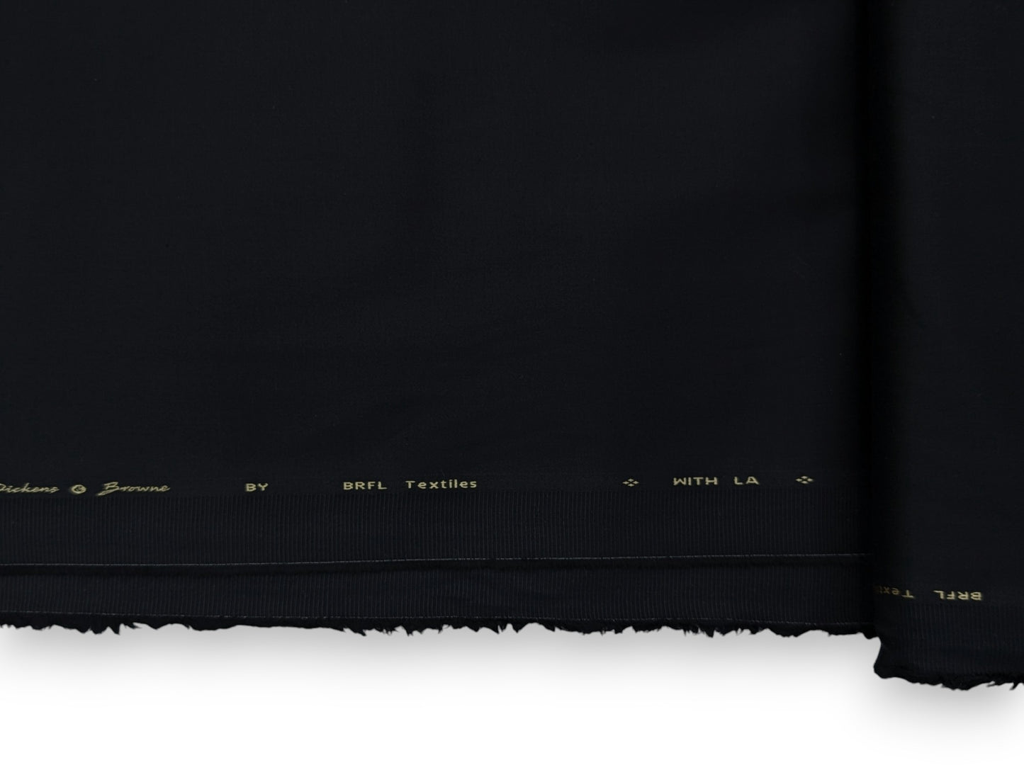 Dickens And Browne 100% Cotton Unstitched Suiting Fabric (Black)