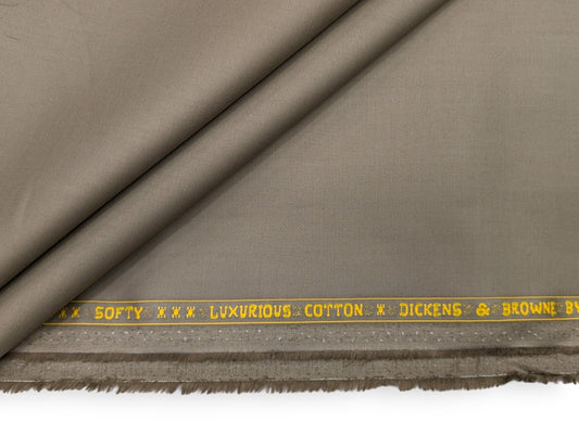 Dickens And Browne 100% Cotton Unstitched Suiting Fabric (Beige)
