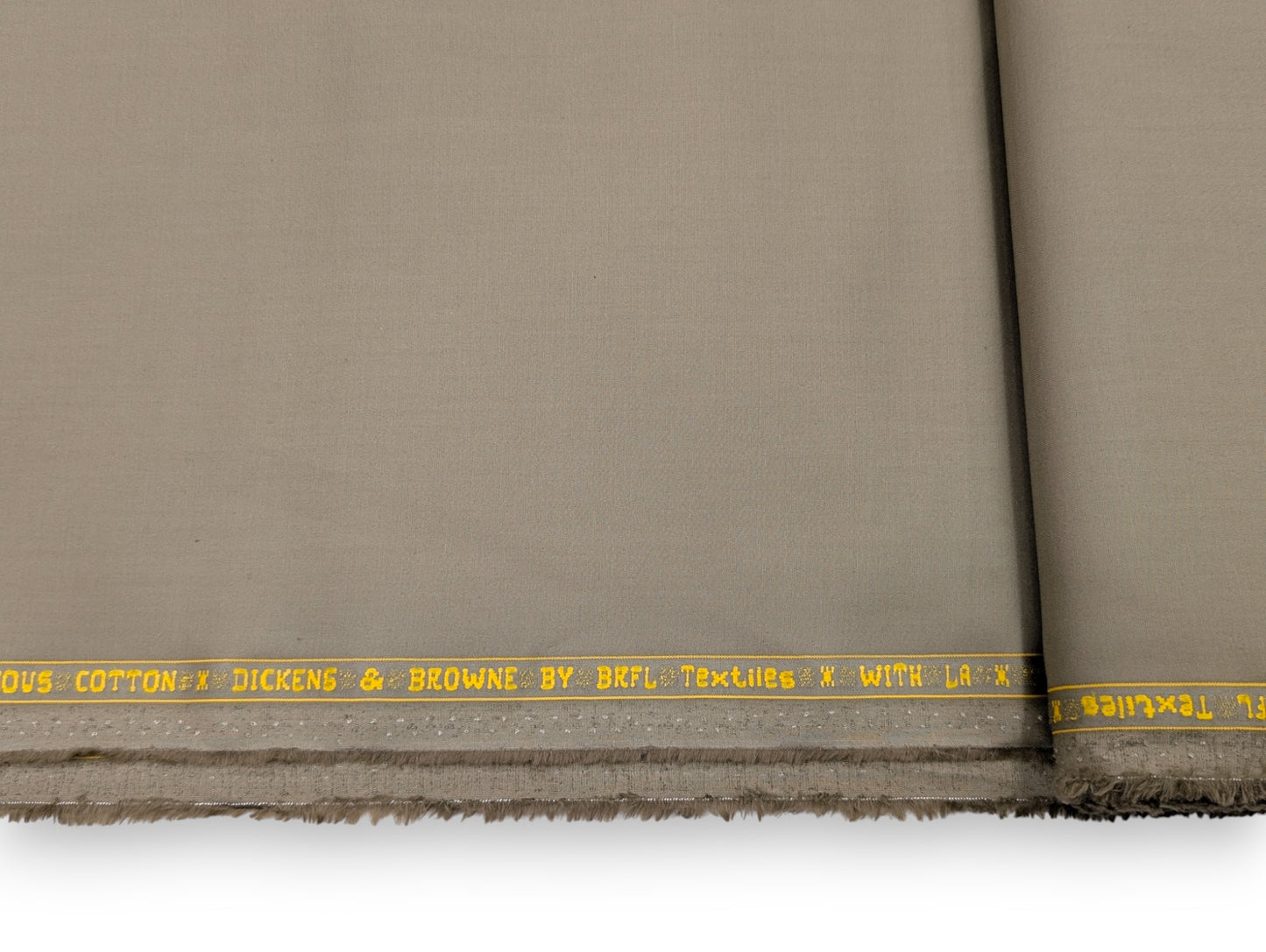 Dickens And Browne 100% Cotton Unstitched Suiting Fabric (Beige)
