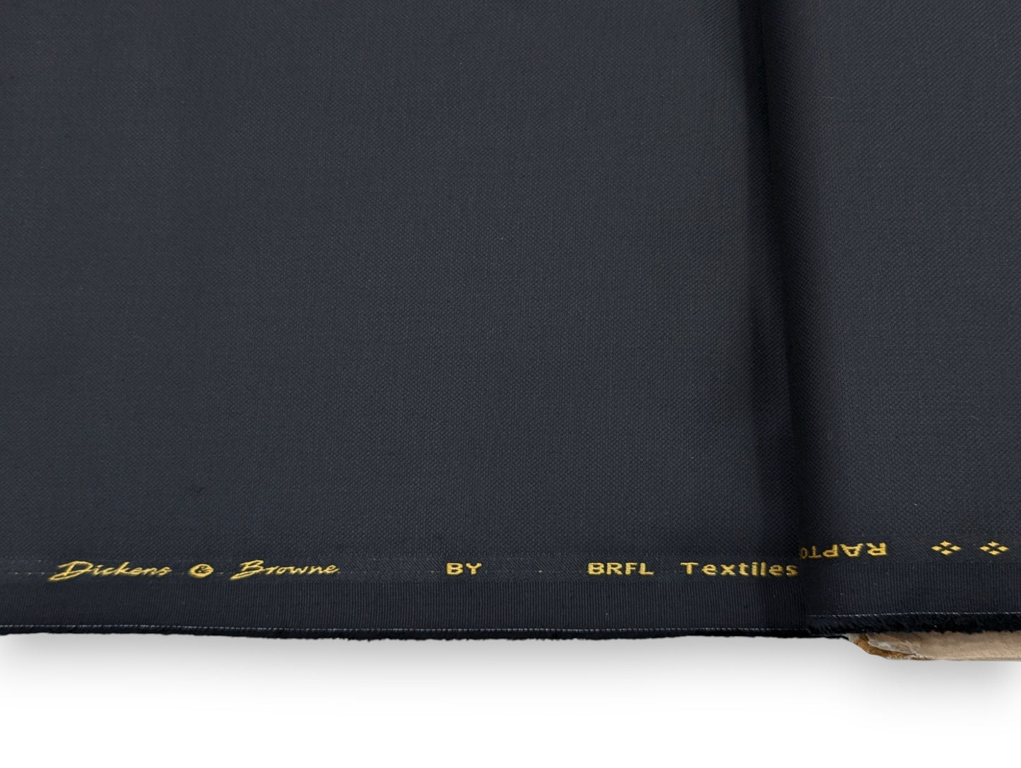 Dickens And Browne 100% Cotton Stretched Textured Unstitched Suiting Fabric (Navy Blue)