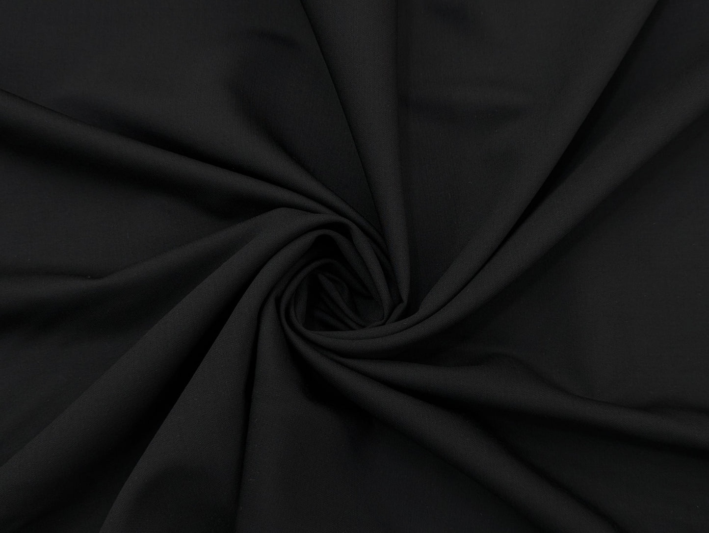 Cavalero Italy 95% Wool Super 180’s Extrafine Australian Merino Wool Unstitched Suiting Fabric (Pure Black)