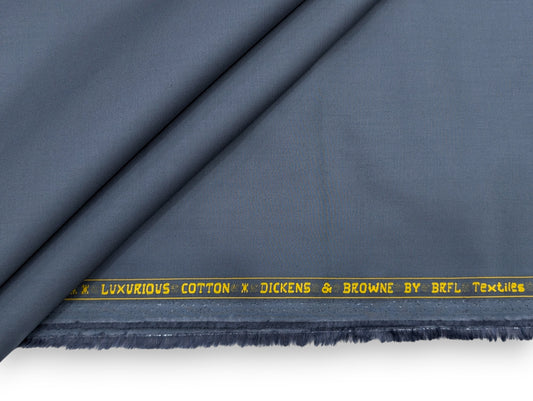 Dickens And Browne 100% Cotton Unstitched Suiting Fabric (Gray) (By Bombay Rayon)