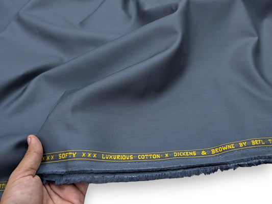 Dickens And Browne 100% Cotton Unstitched Suiting Fabric (Gray) (By Bombay Rayon)