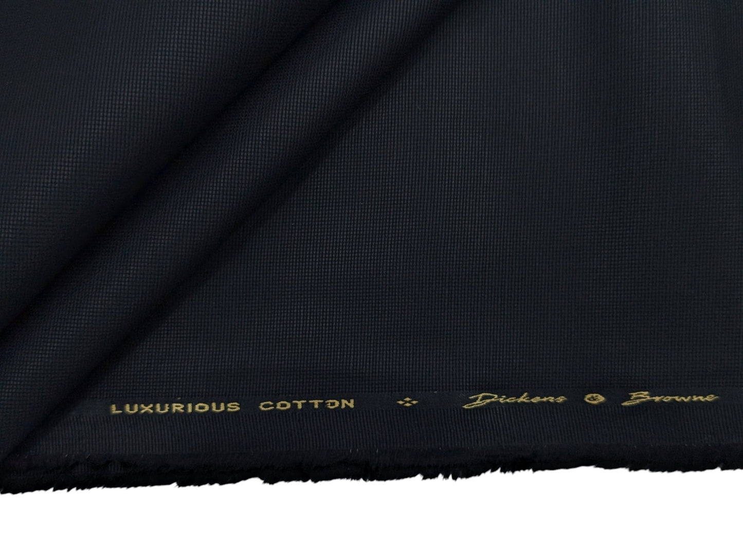 Dickens & Browne 100% Cotton Textured Suiting Fabric (Black) (By Bombay Rayon)