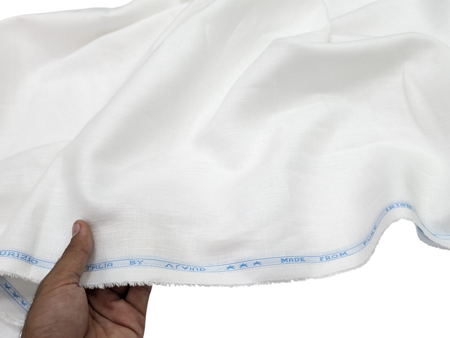 Arvind 100% Pure Linen Shirting Fabric (White)