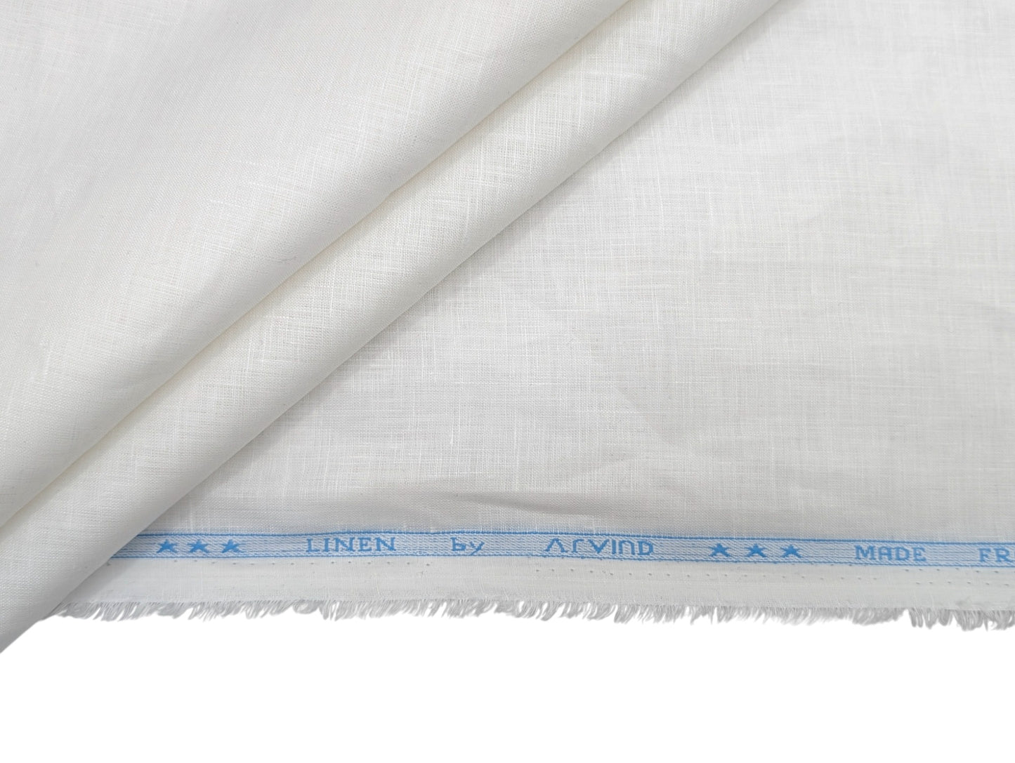 Arvind 80 LEA Pure Irish Linen Shirting Fabric – Classic White