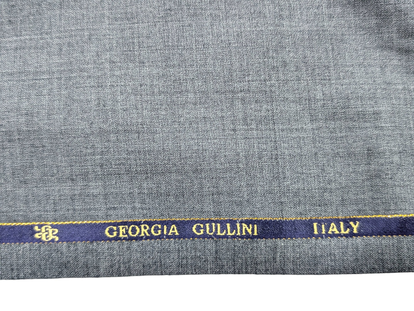 Georgia Gullini Italy 180s Merino Wool Blend Suiting Fabric (Grey Melange)