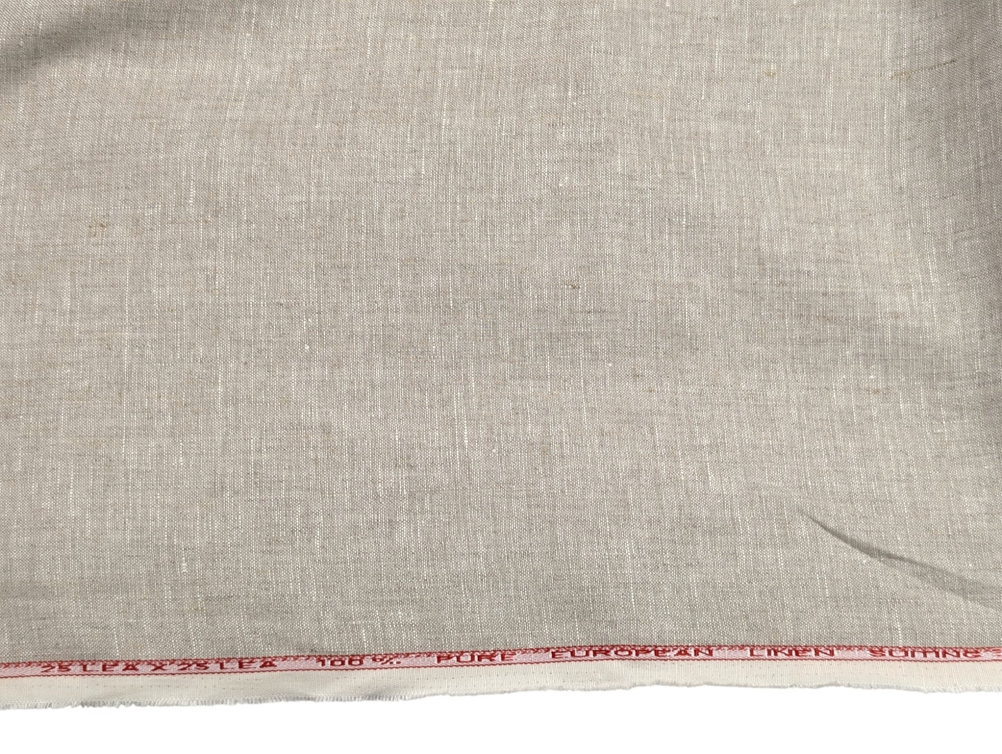 100% Pure European Linen Suiting Fabric - 25 Lea (Natural Beige)