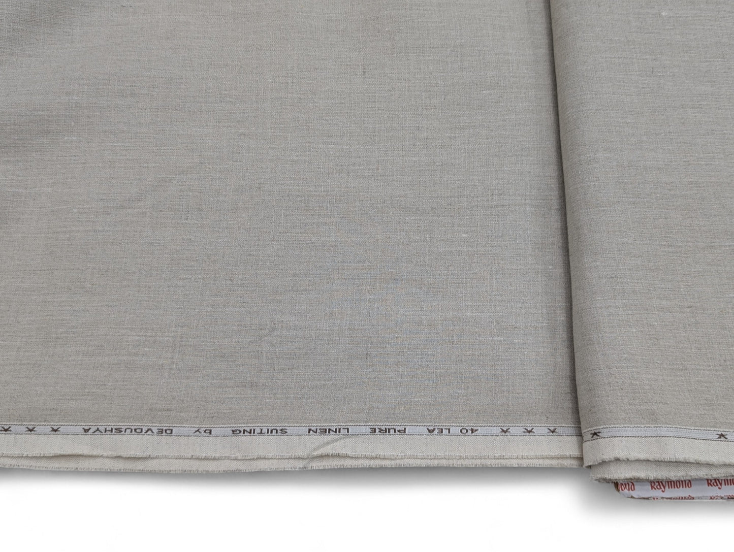 Pure Linen Suiting Fabric - 40 Lea (Beige)