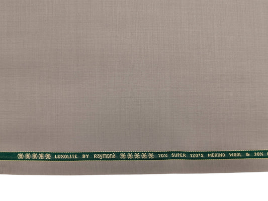Raymond Luxolite 70%Wool Super 120's Premium Unstitched Suiting Fabric (Beige)